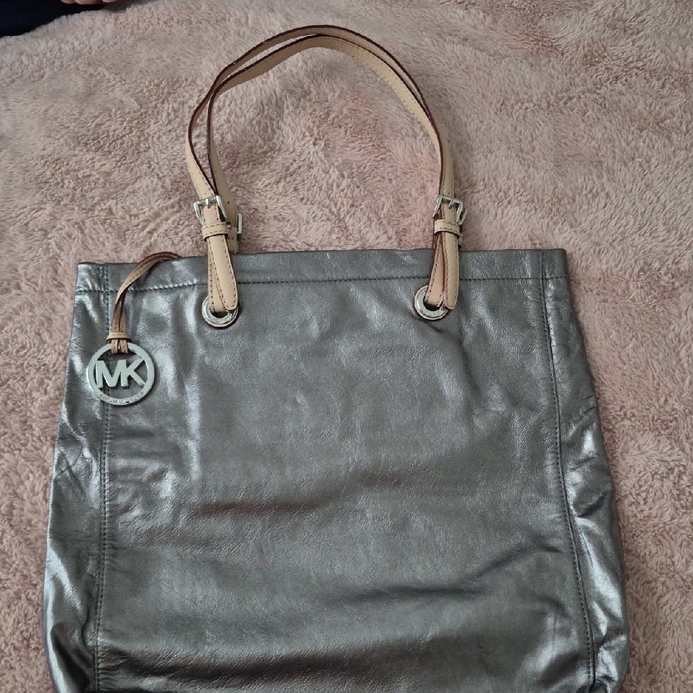 Michael Kors Metallic Silver Tote